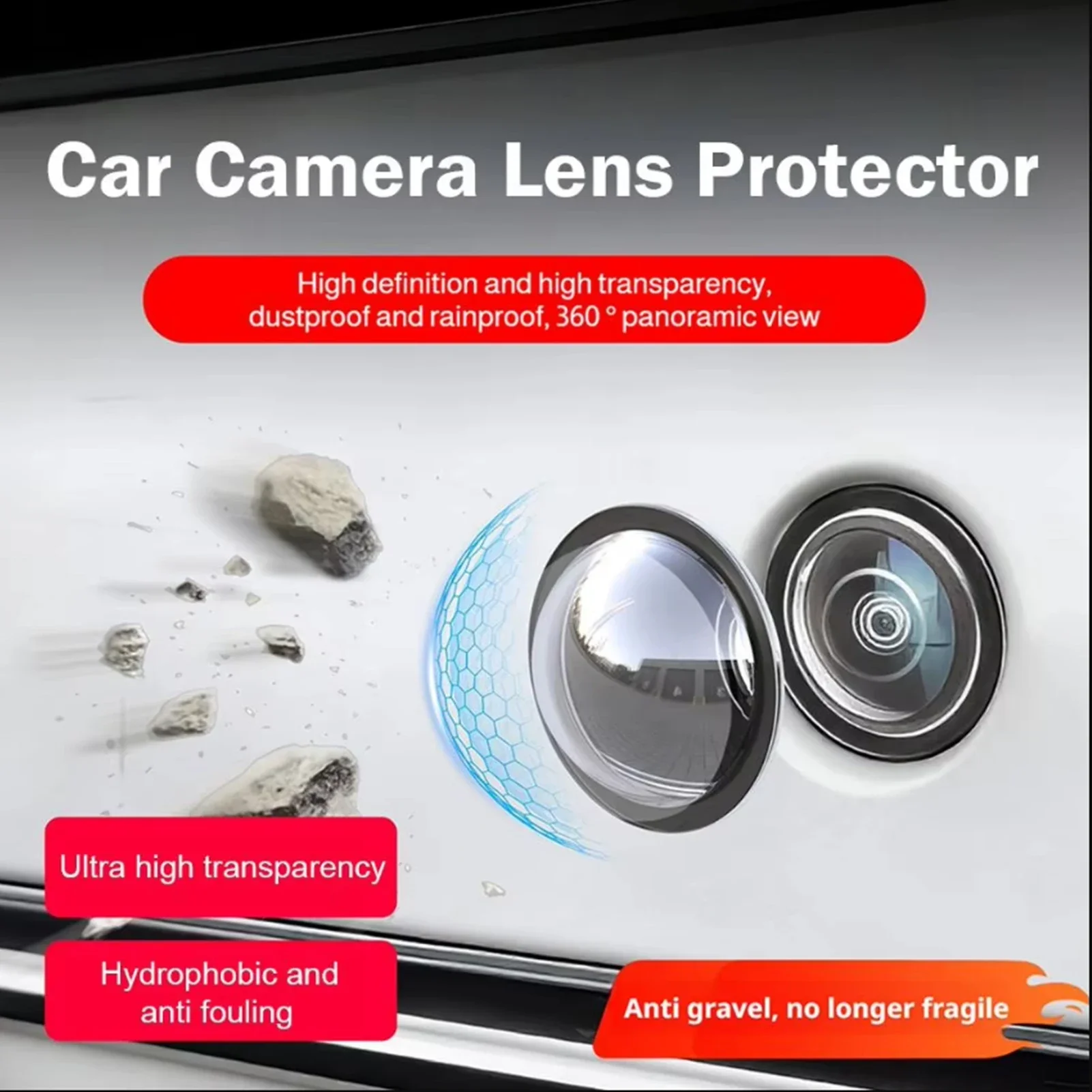 Camera Lens Protector - 2 Stück Auto-Kamera-Objektivschutzabdeckung, fortschrittlicher Kratzschutz für