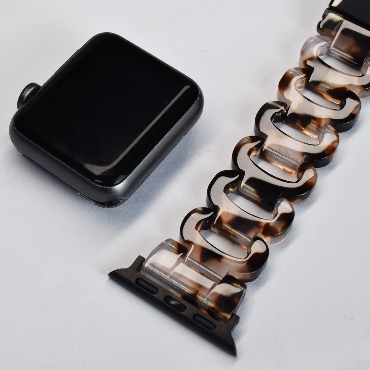Anti Blue Light Film - Ersatz-Uhrenarmband aus Kunstharz mit Schildpattmuster für
