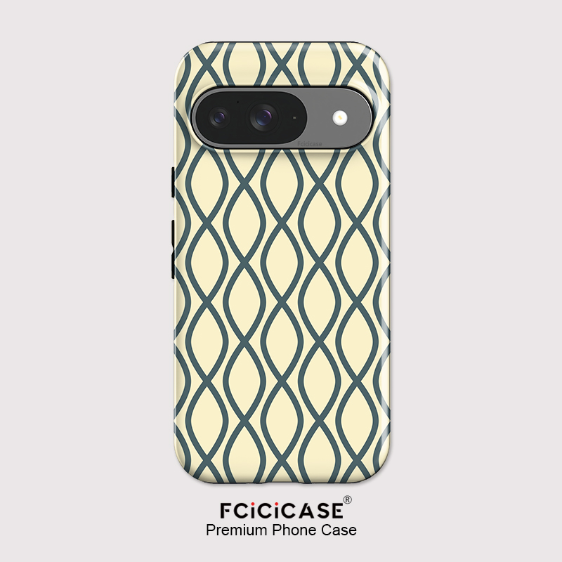 Google Pixel 9 - Fcicicase Modische Streifen-Print Handyhülle für Google