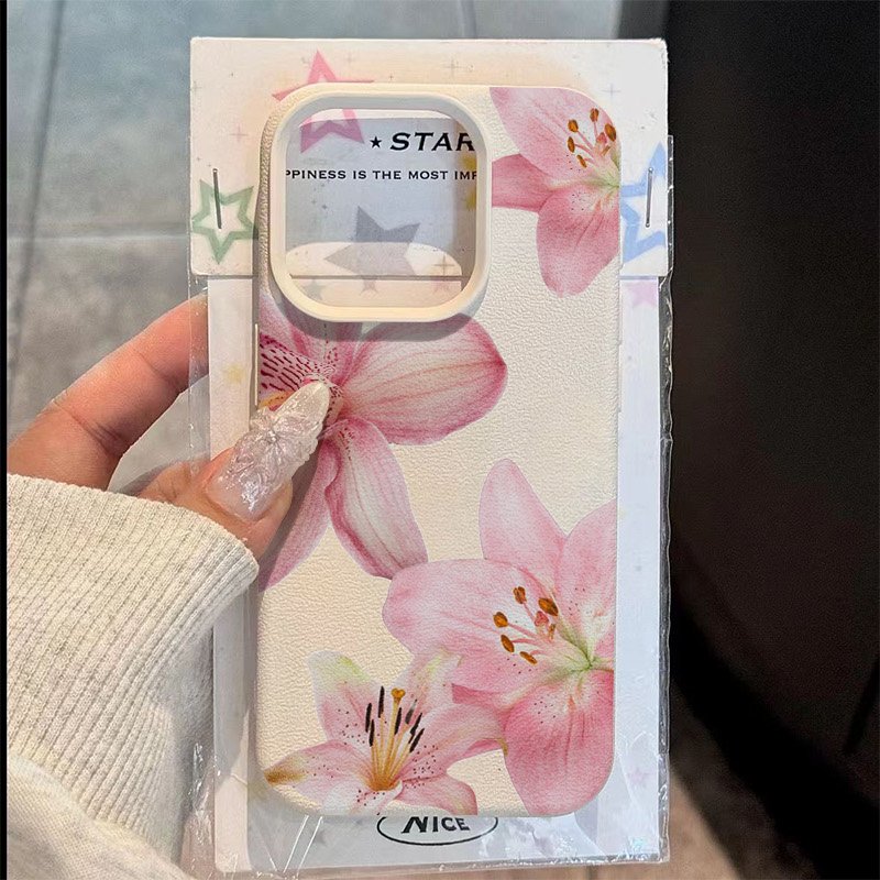 Samsung Galaxy S24 - Pink Lily Lychee Textur Handyhülle für